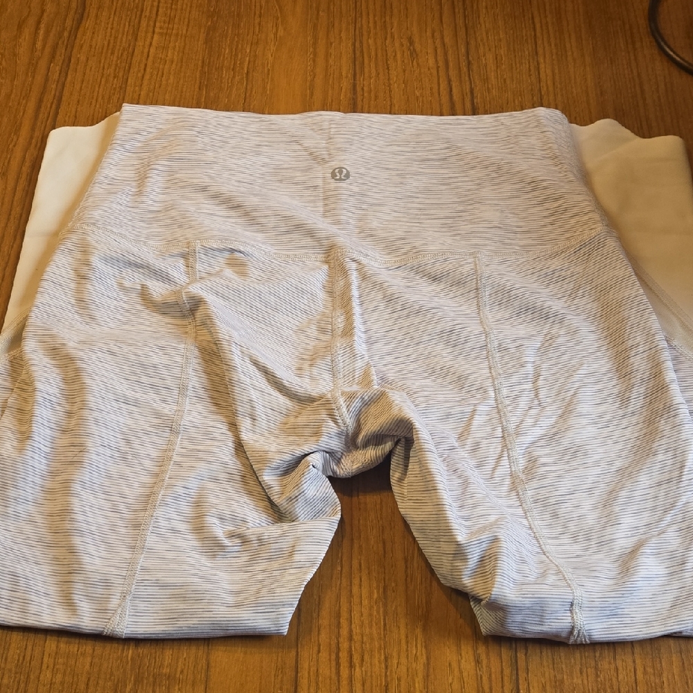 Lululemon Light Gray Biker Shorts